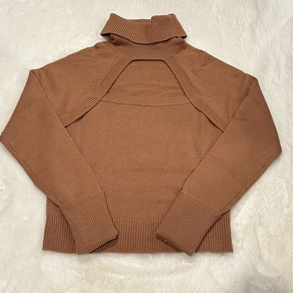 PAIGE NWT Cherise Knit Cut Out Turtleneck Sweater, Size S - Picture 11 of 14